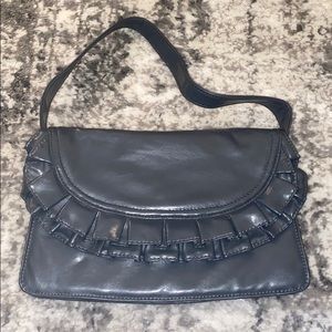 Helen Welsh ruffle grey purse
